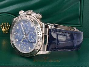 Thumbnail von Rolex Daytona Cosmograph Daytona 116519 New/nos Stickers White Gold Sodalite Diamonds Dial - Ita