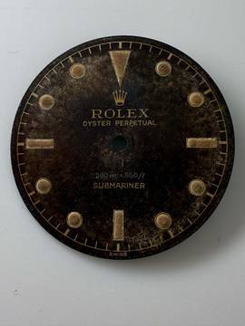 Rolex Submariner (No Date) 6538 Gilt Radium Dial Tropical Dial Only No Relume!