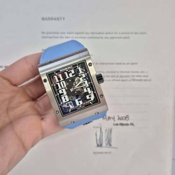 Richard Mille RM 016 RM016-01 Ouro Branco Extra Flat Skeleton Automático Completo