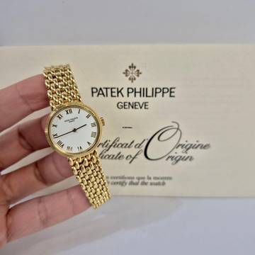 Patek Philippe Calatrava Lady Full Gold 25mm Corda Completo