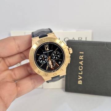 Bulgari Diagono Chronograph Ouro Rosé 41mm Automático Completo