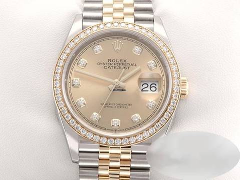 Rolex Datejust 36 126283 Rbr 2019 Stahl Gelbgold 750 Diamanten Automatik Gold