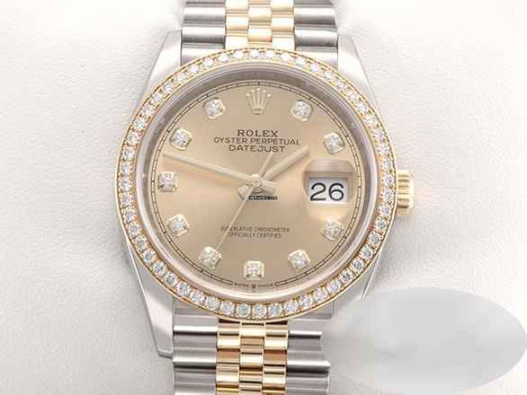 Rolex Datejust 36 126283 Rbr 2019 Stahl Gelbgold 750 Diamanten Automatik Stainless Steel 18kt Yellow Gold Jubilé-band Chronometer Oyster 