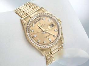 Thumbnail von Rolex Day-Date 36 36mm 118348 2009 Gelbgold 750 Diamanten Automatik Gold