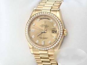 Thumbnail von Rolex Day-Date 36 36mm 118348 2009 Gelbgold 750 Diamanten Automatik Gold