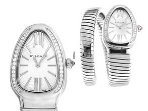  Bulgari Serpenti Tubogas Ref.101816 2026 Full Set Ungetragen Serpenti Tubogas Stahl Diamanten 