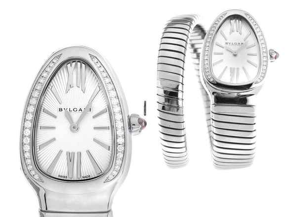  Bulgari Serpenti Tubogas Ref.101816 2026 Full Set Ungetragen Serpenti Tubogas Stahl Diamanten 