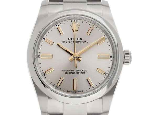  Rolex Oyster Perpetual 34 Ref.124200 2021 Full Set wie Neu Oyster Perpetual 