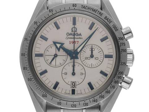 Omega Speedmaster Broad Arrow 1957 Ref.321.10.42.50.02.001 2012 Box&Beschreibung sehr gut Vintage Speedmaster Broad Arrow 1957