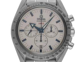 Thumbnail von Omega Speedmaster Broad Arrow 1957 Ref.321.10.42.50.02.001 2012 Box&Beschreibung sehr gut Vintage Speedmaster Broad Arrow 1957