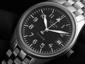 Thumbnail von Glashütte Original Navigator Ref.11-03-30-70-74 1996 original Box sehr gut Vintage Navigator
