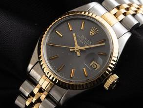 Thumbnail von Rolex Lady-Datejust Ref.6916 1972 Box&Beschreibung sehr gut Vintage Datejust Lady open 6/9