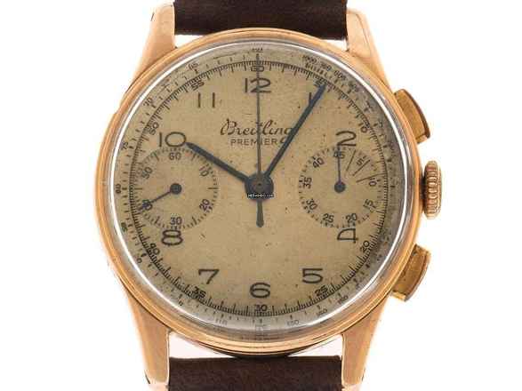 Breitling Premier Ref.760789 1955 orijinal kutu çok iyi vintage Premier 18kt rose altın