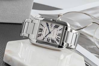 Thumbnail von Cartier Tank Anglaise XL Stahl Automatik Herrenuhr Ref. W5310008