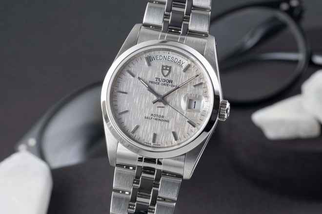 Tudor Prince Date Day Linen Dial Paslanmaz Çelik Otomatik Erkek Referans No. 76200