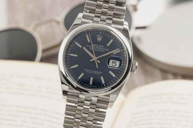 Rolex Datejust 36 Mavi Kadran Oyster Çelik Otomatik Ref. 126200 B&P 2019
