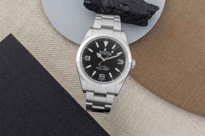 Rolex Explorer 39 Oyster Perpetual Paslanmaz Çelik Otomatik Ref. 214270 Klasik