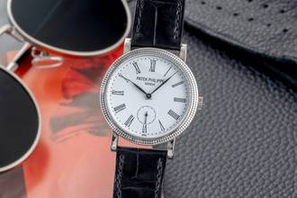 Thumbnail von Patek Philippe Calatrava 18K Weissgold Handaufzug Ref. 7119/1 Klassiker