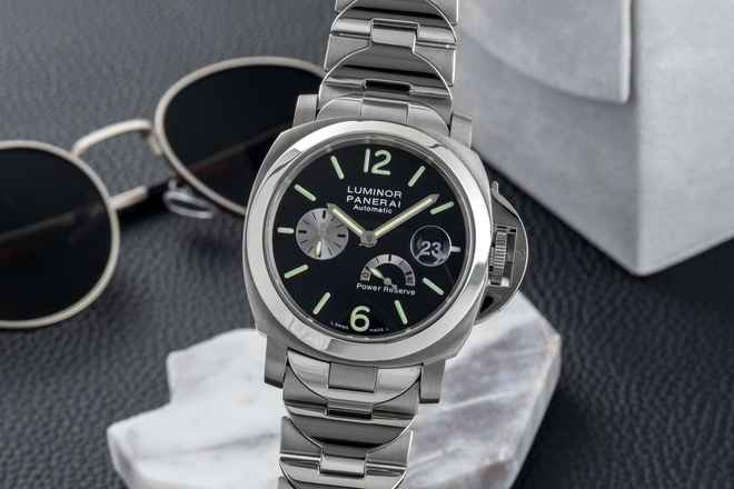  Panerai Luminor Power Reserve Stahl / Titan Automatik Herrenuhr Ref PAM00171 B&P 
