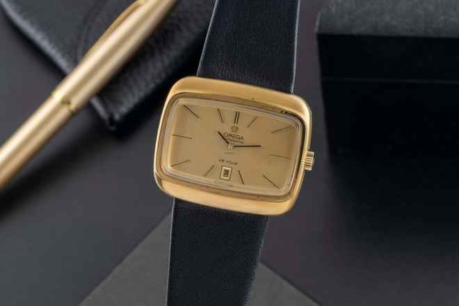  Omega De Ville Automatik vergoldet Herrenuhr Ref.156.0002 Vintage Klassiker 