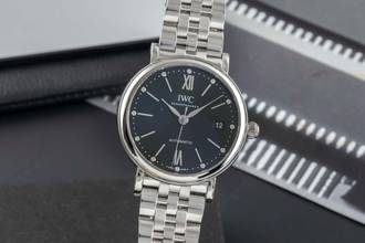 Thumbnail von IWC Portofino Automatic Green Diamonds Dial Edelstahl Automatik Herrenuhr Ref. IW458602