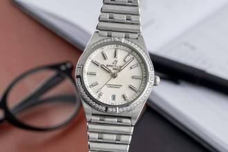 Thumbnail von Breitling Chronomat Stahl Automatik Herrenuhr Ref. A10380591A1A1 Box & Papiere