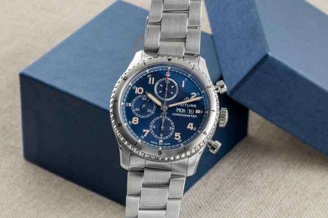 Breitling Aviator 8 Chronograph Steel Automatic Men's Ref. A13316 Box & Papers