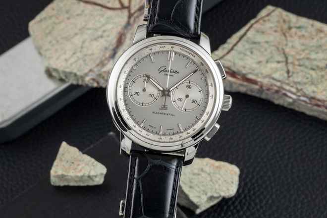  Glashütte Original Senator Chronograph XL Stahl Automatik Herrenuhr Ref. 1-39-34-21-42-04 