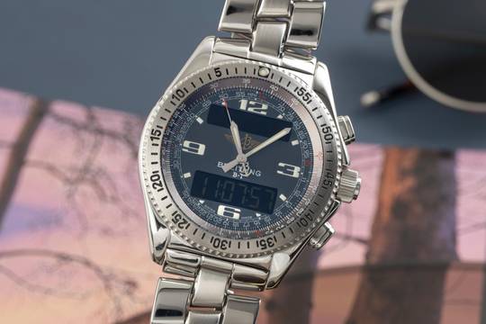 Breitling B-1 Chronograph Edelstahl Quarz Herrenuhr Ref. A68362 Papiere 2003