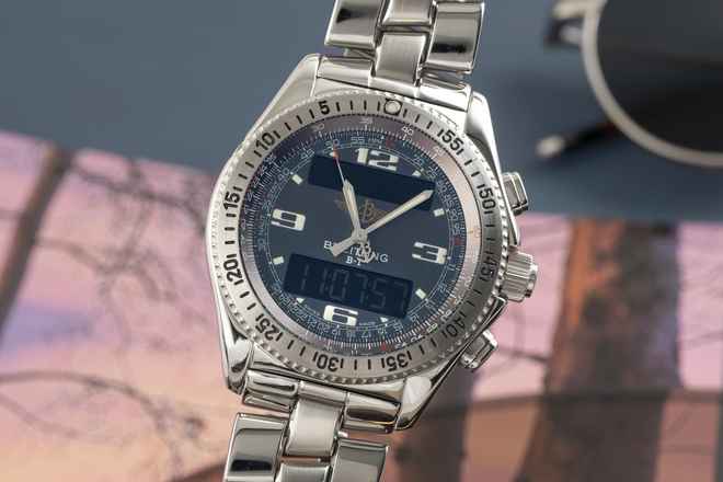  Breitling B-1 Chronograph Edelstahl Quarz Herrenuhr Ref. A68362 Papiere 2003 