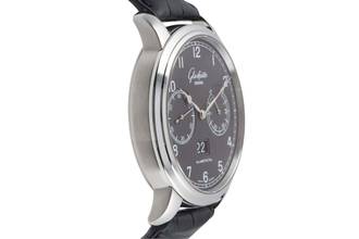 Thumbnail von Glashütte Original Senator Observer Stahl Automatik Herrenuhr R. 100-14-02-02-04