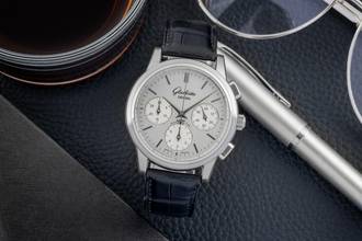 Thumbnail von Glashütte Original Senator Chronograph Stahl Automatik Herrenuhr Ref. 39-31-11-13-04 B&P