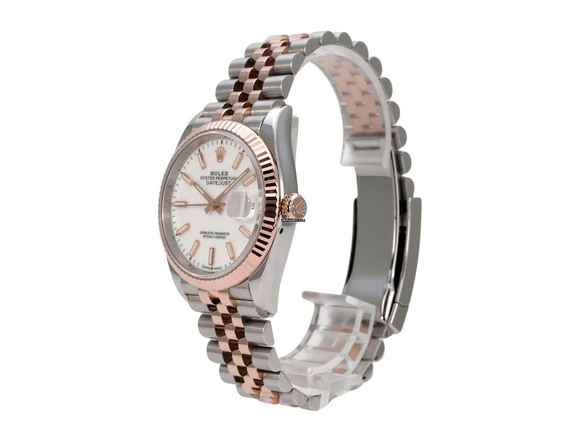 Rolex Datejust 36 Oystersteel / Everose-Gold Ref. 126231 Beyaz Jubile Kayışı