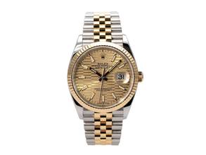 Thumbnail von Rolex Datejust 36 Oystersteel / Gelbgold Ref. 126233 golden Riffelmuster Jubile-Band
