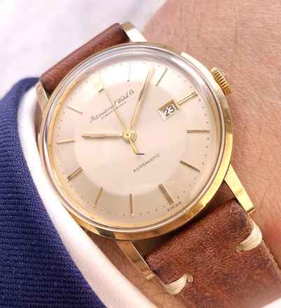 IWC Muhteşem Katı Altın Tava Kadran Vintage Otomatik vintage