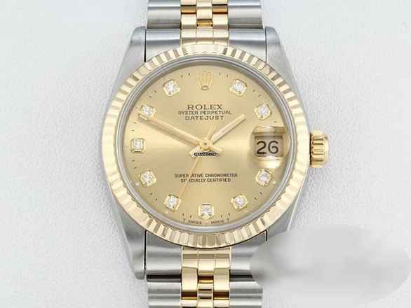 Rolex Datejust 31 31mm 68273 Çelik Sarı Altın 750 1997 Elmas Otomatik Paslanmaz Çelik 18kt Sarı Altın Jubilee kayış Kronometre Oyster