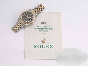 Thumbnail von Rolex Datejust 31 Medium Stahl Gelbgold 750 1999 Diamanten Automatik Gold Stahl Stainless Steel 18kt Yellow Gold Jubilé-band Chronometer Oyster Black Dial