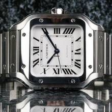 Thumbnail von Cartier Santos De Cartier Medium White WSSA0029 - New with VAT - Fullset 2026