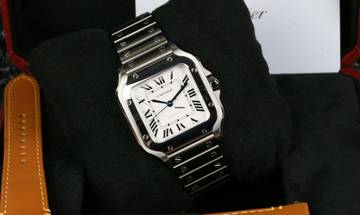 Thumbnail von Cartier Santos De Cartier Medium White WSSA0029 - New with VAT - Fullset 2026