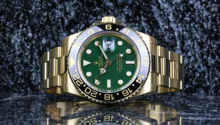 Rolex GMT-Master II Sarı Altın Yeşil 116718LN - Kutu ile - D Seri