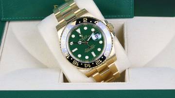 Thumbnail von Rolex GMT-Master II Yellowgold Green 116718LN - with Box - D Serial