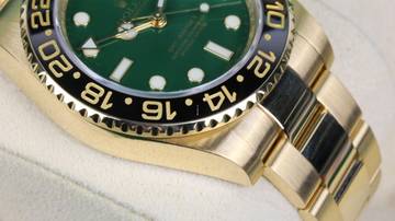 Thumbnail von Rolex GMT-Master II Yellowgold Green 116718LN - with Box - D Serial