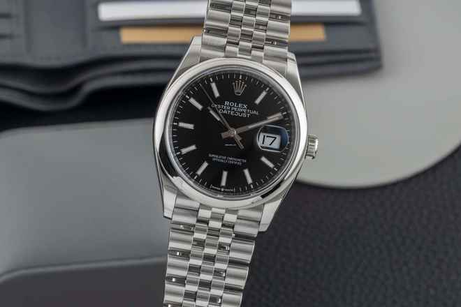  Rolex Datejust 36 Black Dial Stahl Automatik Herrenuhr Ref 126200 B&P 2020 LC100 