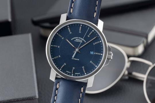 Mühle 29er Stahl Automatik Herrenuhr Ref. M1-25-72-200-LB Box & Papiere 2023