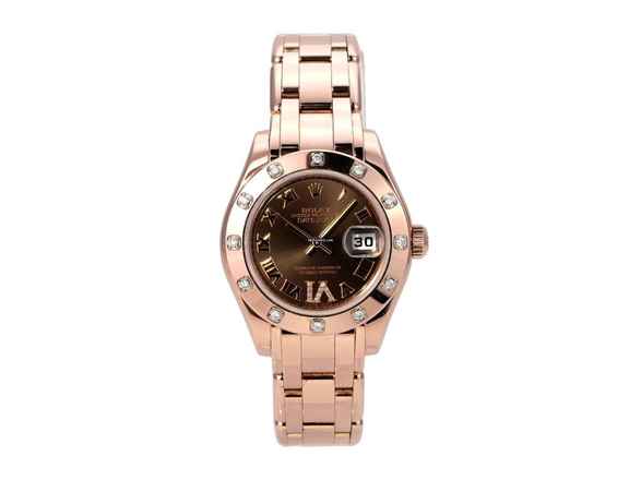 Rolex Lady-Datejust Pearlmaster 29 Everose Altın 80315 Çikolata Roma