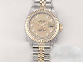 Thumbnail von Rolex Lady-Datejust Edelstahl Gelbgold 750 Diamanten 1997 Automatik Gold