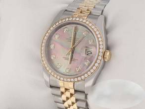Thumbnail von Rolex Datejust 36 36mm 116243 Edelstahl Gelbgold 750 Perlmutt Diamanten Stahl Gold