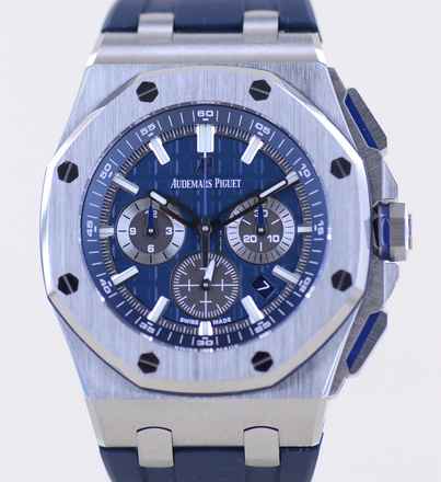  Audemars Piguet Royal Oak Offshore Chronograph 42mm Chronograph blue Titan Sportler B+P 
