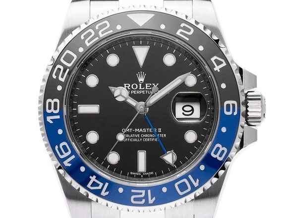  Rolex GMT-Master II Batman Ref.116710BLNR 2014 LC 100 Full Set wie Neu Vintage GMT Master II Batman 