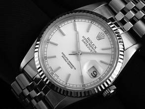 Thumbnail von Rolex Datejust 36 Ref.16234 1990 Full Set sehr gut Vintage Datejust Stahl 18kt Weißgold